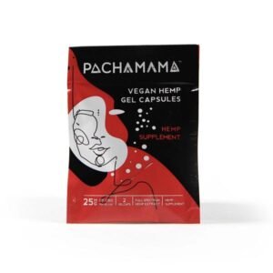 Pachamama 25mg CBD Vegan Hemp Gel Capsules – 2 Cap Sachets – 15 Pack