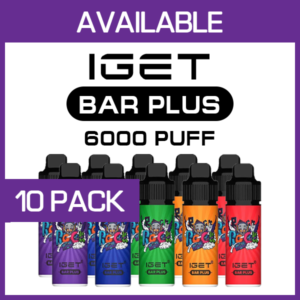 IGET BAR PLUS KIT 6000 PUFFS – 10 PACK